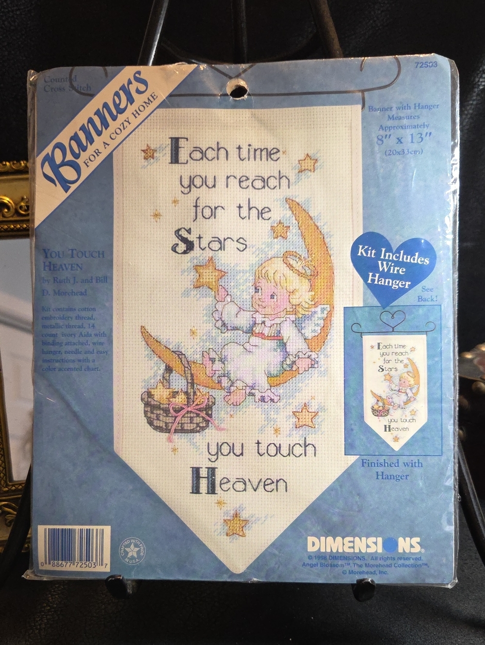 1998 Dimensions 'You Touch Heaven' Cross Stitch Banner Counted Cross Stitch Kit